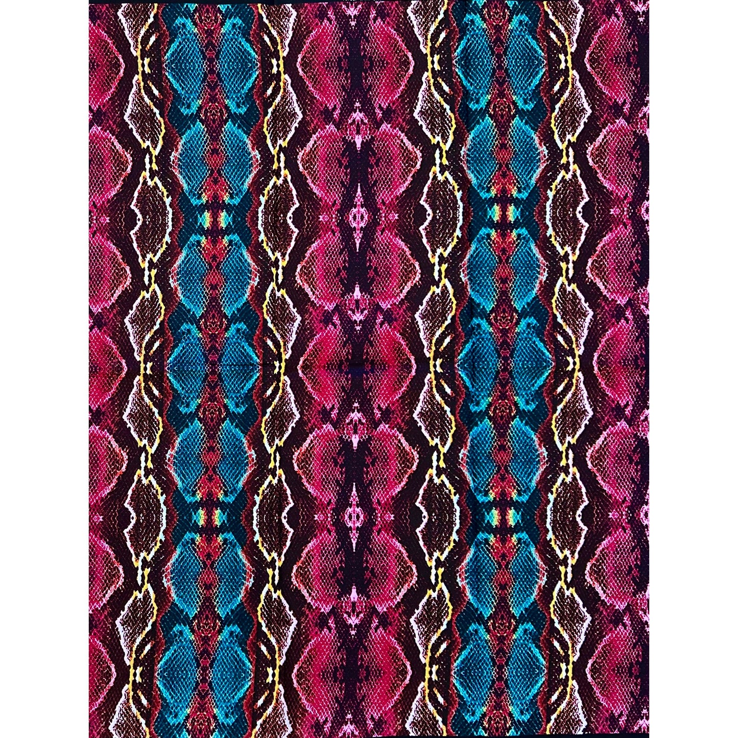 African Print Fabric/ Ankara - Pink, Teal, Brown 'Ọpọlọ Prestige' Design, Yard or Wholesale