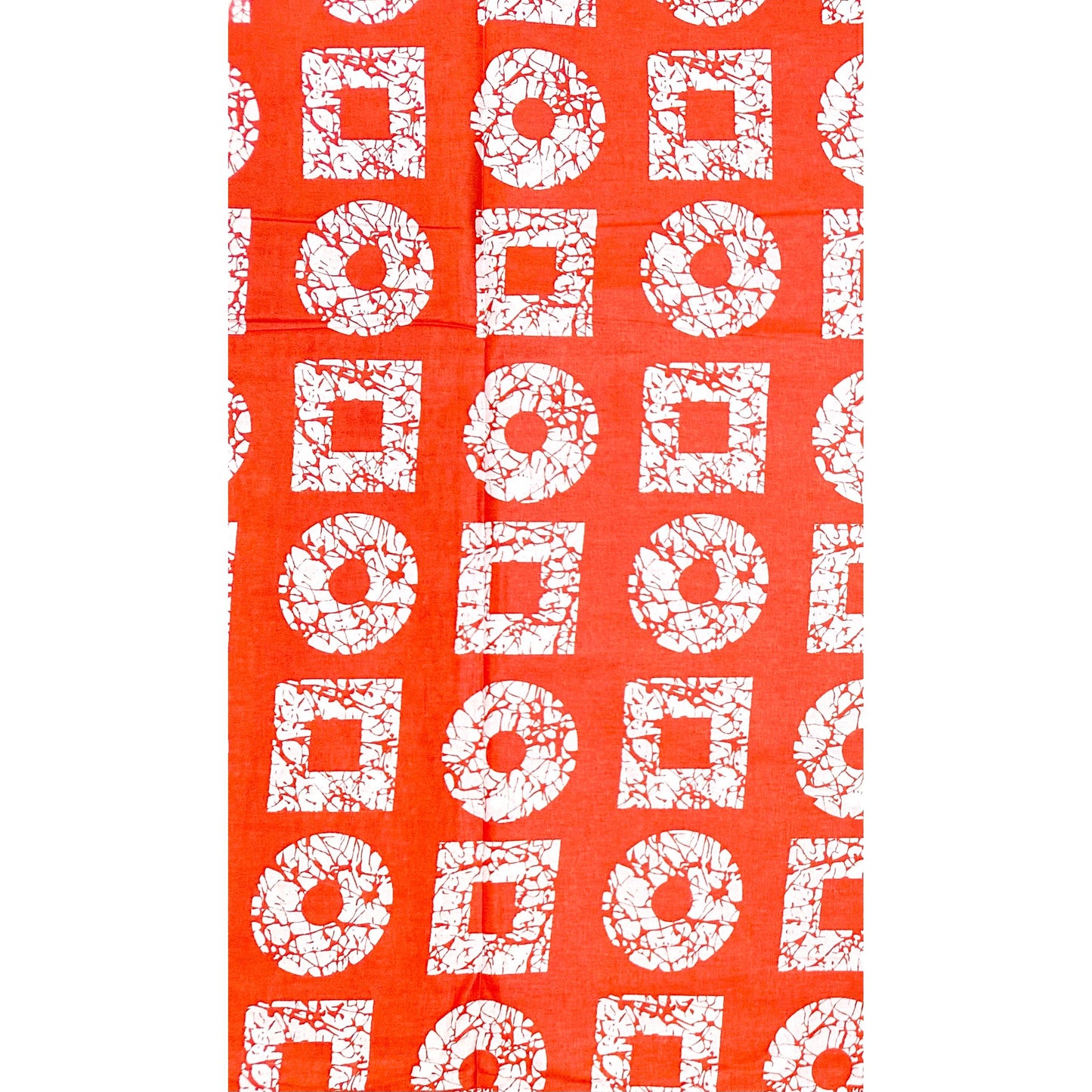 African Print Fabric/ Ankara - Orange, White 'Orun Balance’, YARD or WHOLESALE