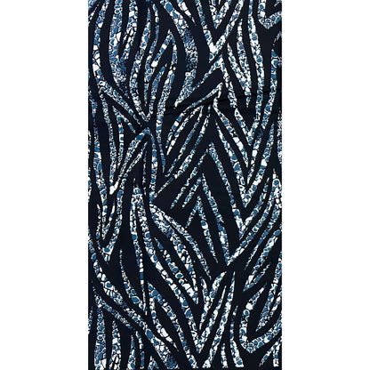African Print Fabric/ Ankara - Black, Gray 'Soul Song' Design, YARD or WHOLESALE