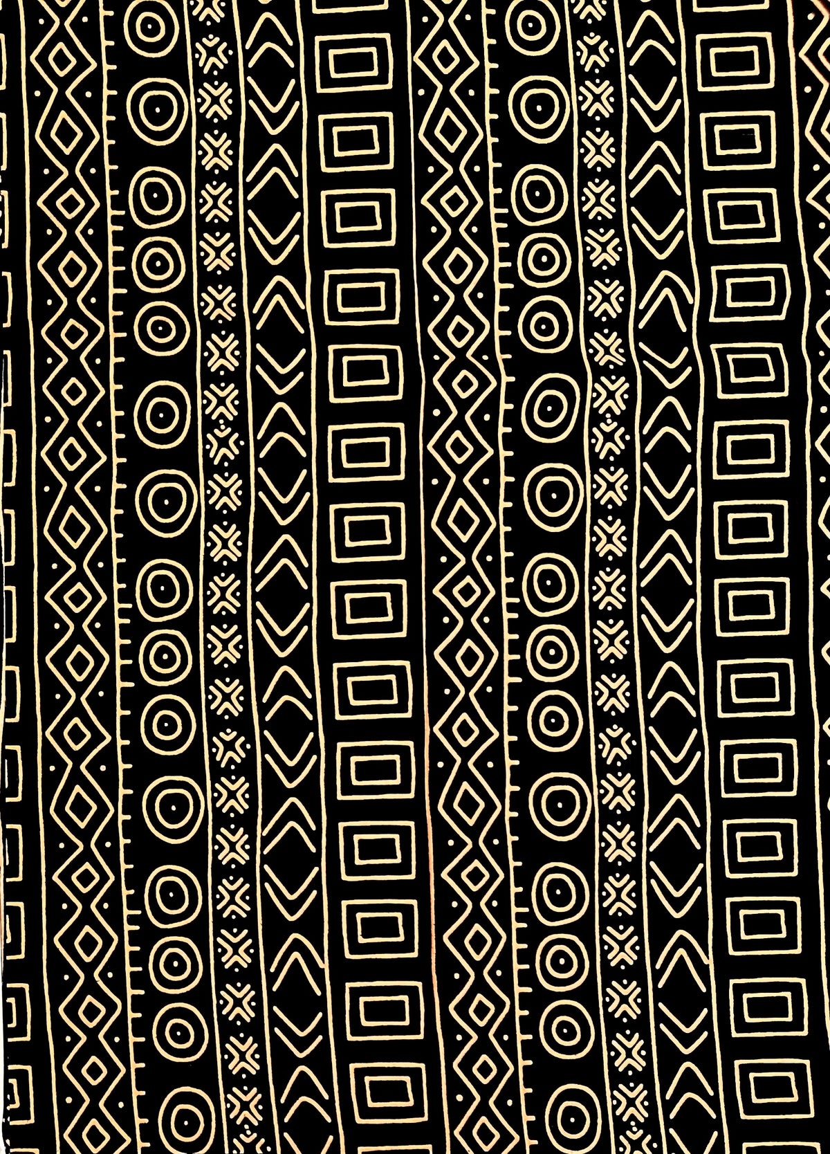 African Print Fabric/ Ankara - Black, Brown "Lineage Code", YARD or WHOLESALE