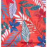 African Print, Chiffon Fabric - Dark Salmon, Teal, Blue, White "Athilah’s Garden", ~2 Yards