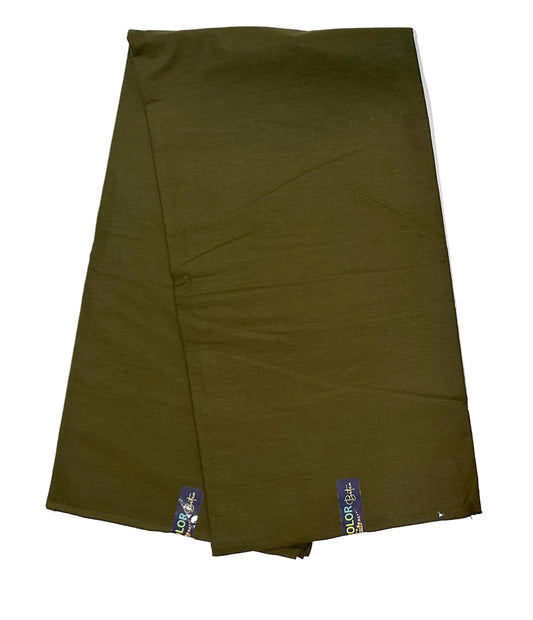 African Print Fabric/ Ankara - Solid Army Green, Per Yard or Wholesale