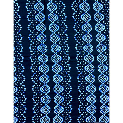 African Print Fabric/ Ankara - Shades of Blue, “Memories of the Atlantic', Yard or Wholesale