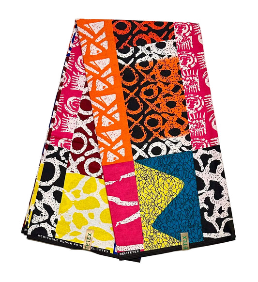 African Print Fabric/ Ankara - Multicolored 'The Loudest Woman in Lagos', YARD or WHOLESALE