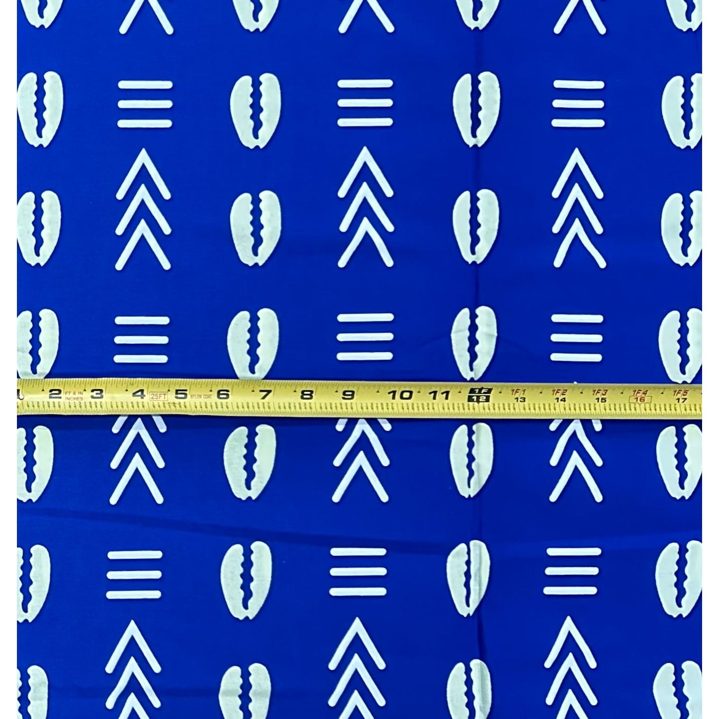 African Print Fabric/ Ankara - Blue, White 'Ancestral Ties', Per Yard or Wholesale