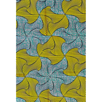 African Print Fabric/ Ankara - Yellow, Green 'Spinderella', YARD or WHOLESALE