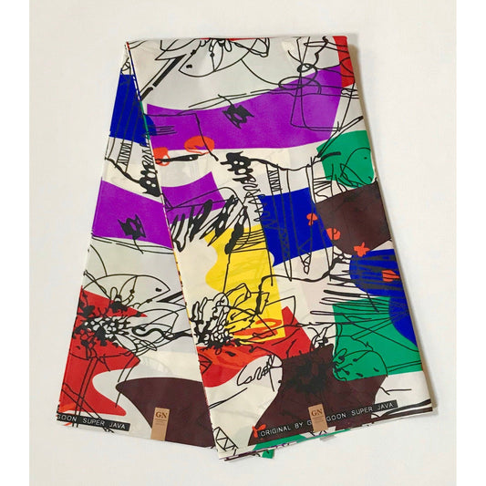 African Print Fabric/ Ankara - Multicolored "Musings," YARD or WHOLESALE
