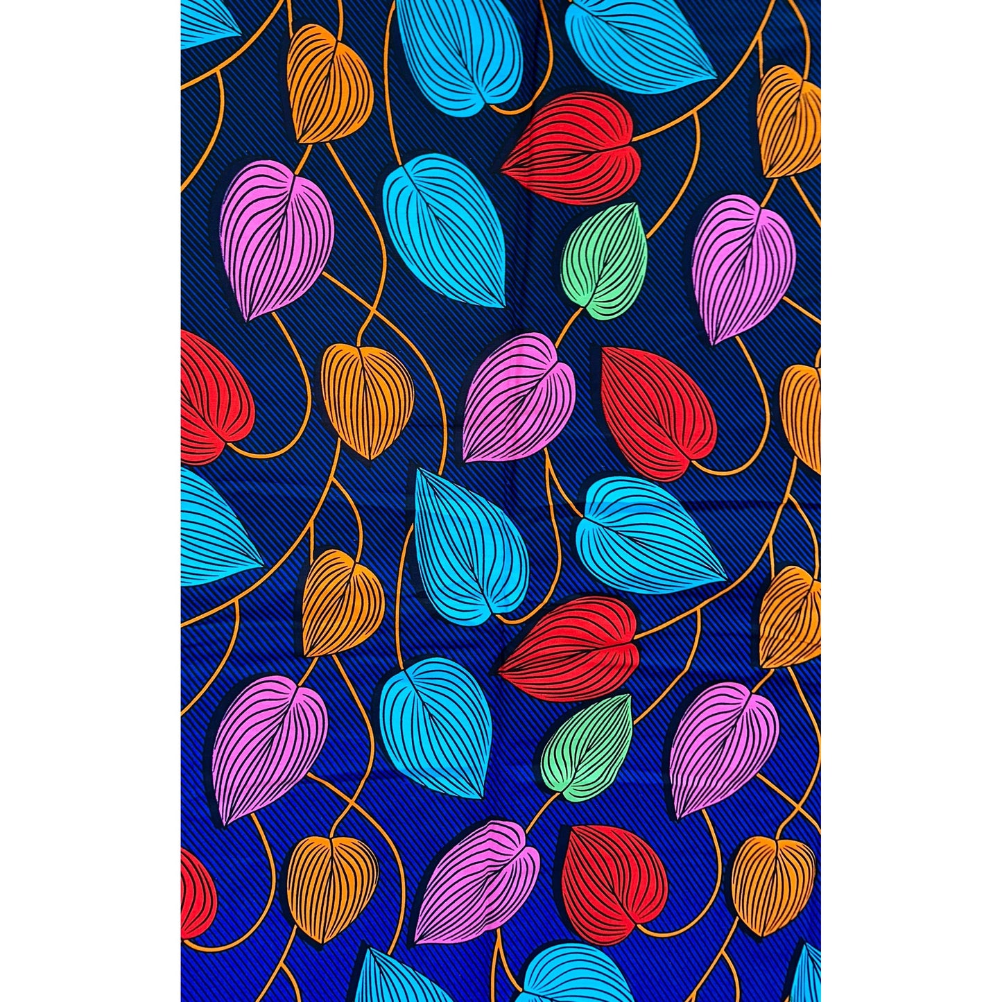 African Print Fabric/ Ankara - Blue, Red, Orange, Pink, Green 'Enitan', YARD or WHOLESALE