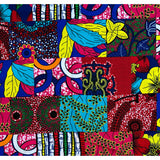 African Print Fabric/Ankara - Pink, Blue, Orange Red, Yellow, Green ‘Charmed' Design, YARD or WHOLESALE