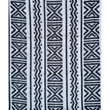 African Print, Chiffon Fabric- Black, White "Nima ", ~ 2 Yards