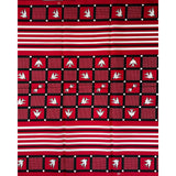 African Print Fabric/ Ankara - Red, Black, White ‘Amaya Messenger'