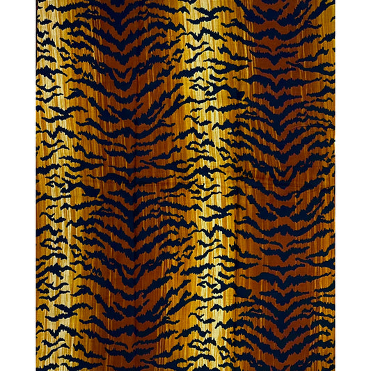 African Print Fabric/ Ankara - Brown, Black 'Oba of the Wild' Design, Yard or Wholesale