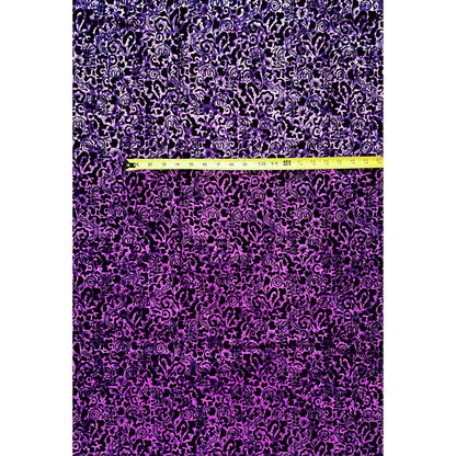 African Fabric/ Ankara - Shades of Purple, Black 'Sasha' Design, YARD or WHOLESALE