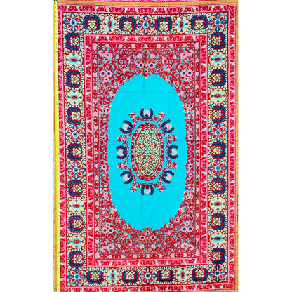 African Print Fabric/ Ankara - Blue, Red, Pink 'Beauty Get Backbone', Per 70” Panel or Wholesale
