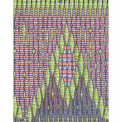 African Print Fabric/ Ankara - Pink, Green, Purple 'Group Chat', 1 YARD
