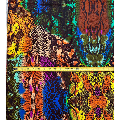 African Print Fabric/ Ankara - Multicolored 'Ntima Simba' Design, Yard or Wholesale