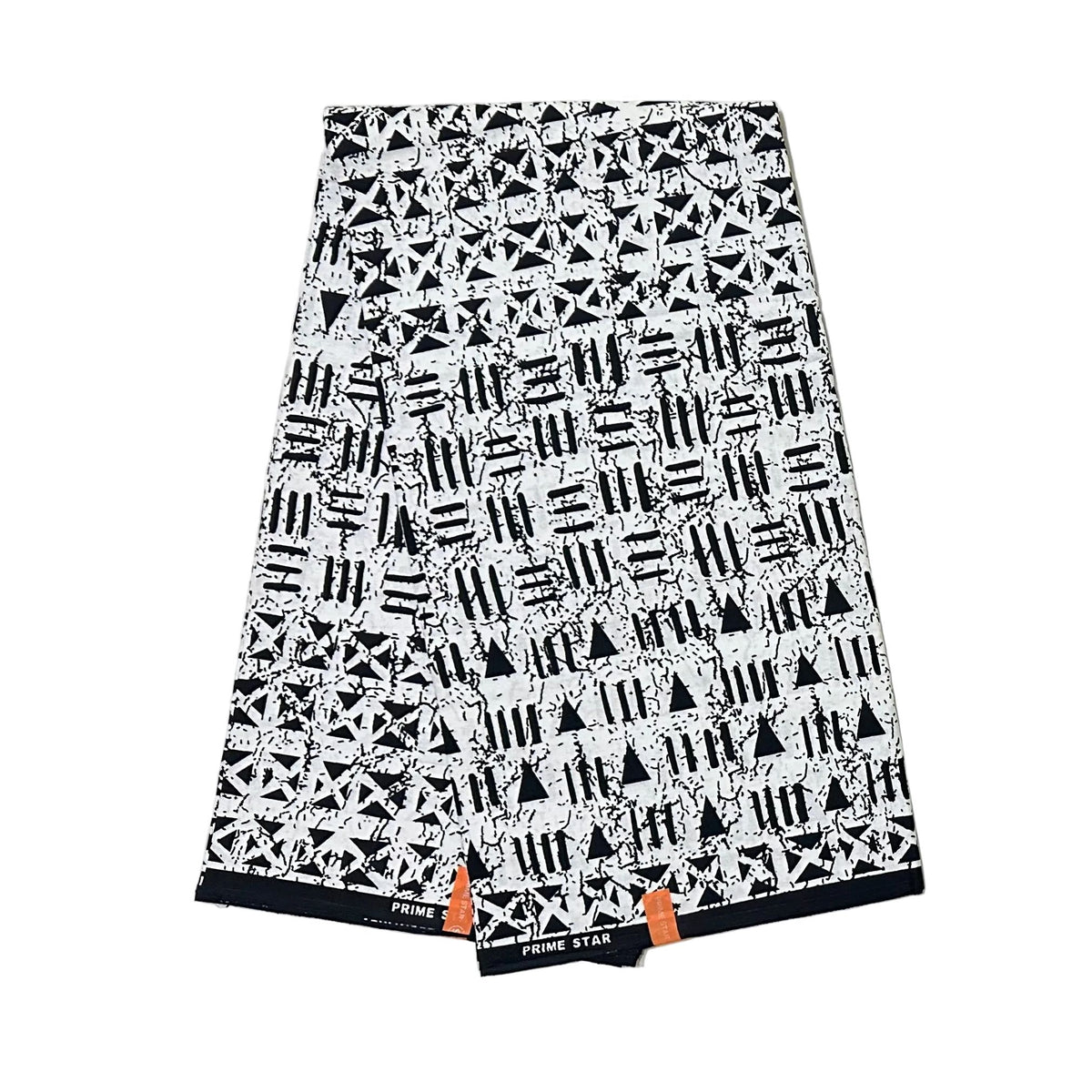 African Print Fabric/ Ankara - White, Black 'Mark My Words' Design, YARD or WHOLESALE