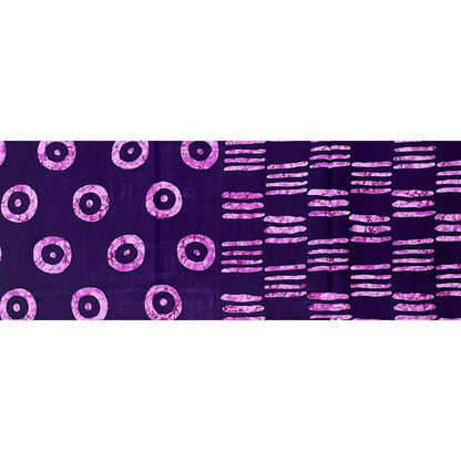 African Print Fabric/ Ankara - Shades of Purple 'Evening Proverbs', YARD or WHOLESALE