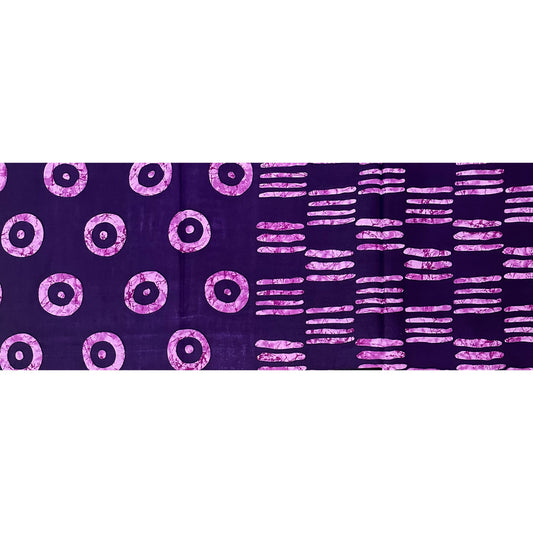 African Print Fabric/ Ankara - Shades of Purple 'Evening Proverbs', YARD or WHOLESALE