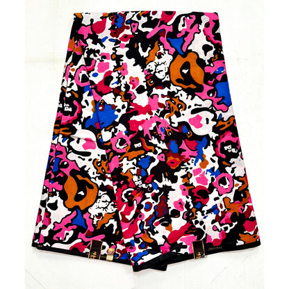 African Print Fabric/ Ankara - Pink, Blue, Brown, Black ‘Crazy, Sexy, Cool', YARD or WHOLESALE