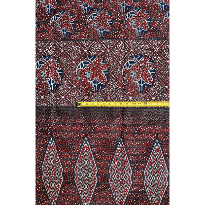 African Fabric/ Ankara - Brown, Navy 'Tánná’ Design, YARD