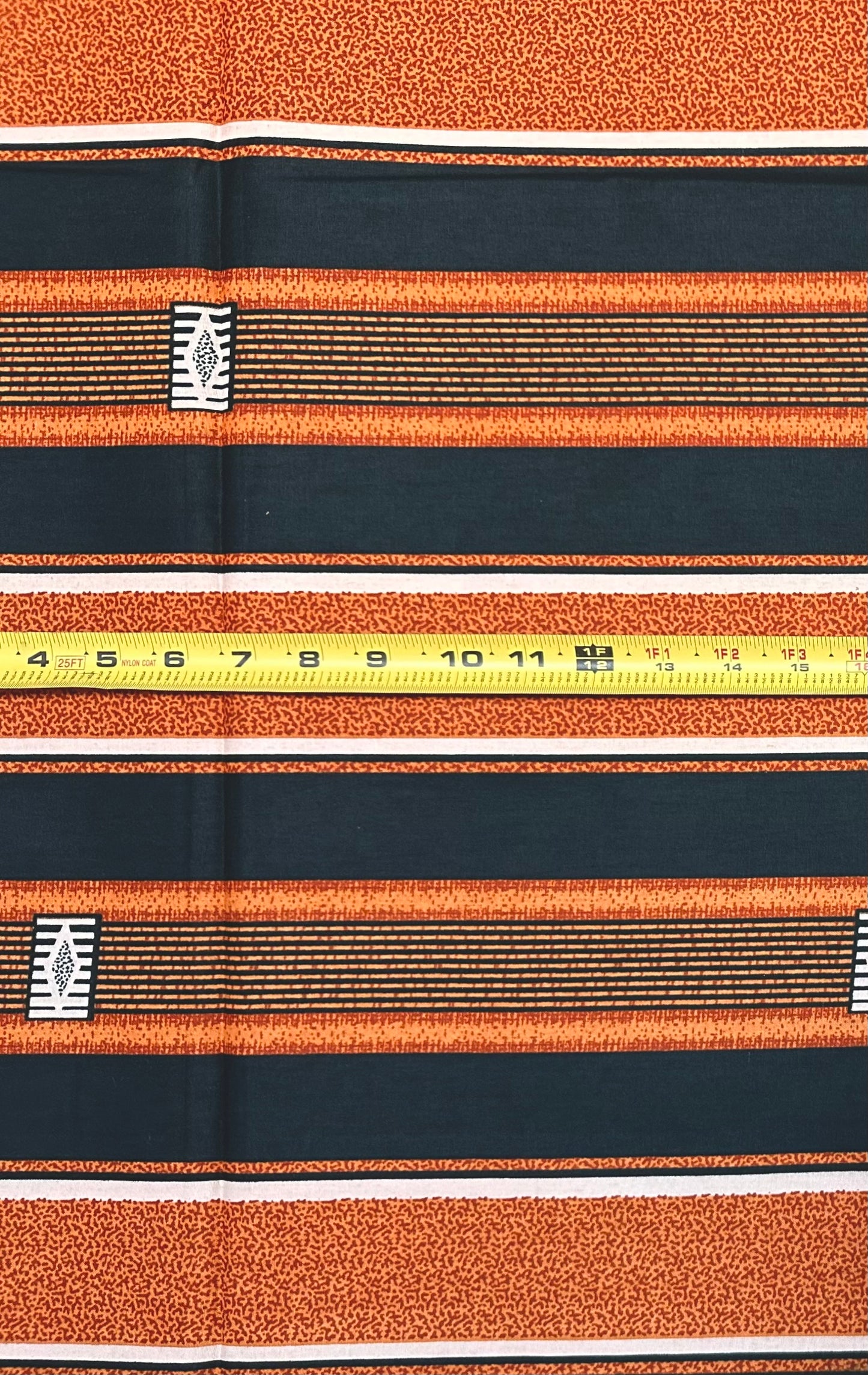 African Print Fabric/ Ankara - Brown, Dark Green, Beige 'Soft Static' Design, YARD or WHOLESALE