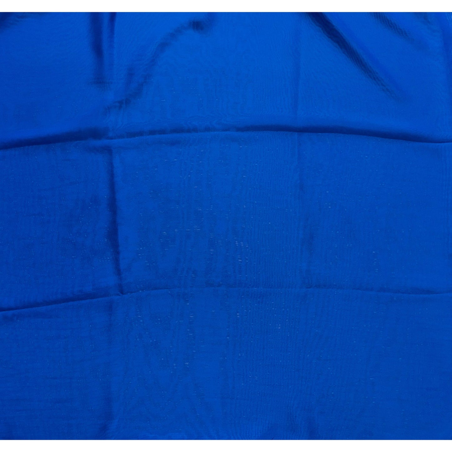 African Print, Chiffon Fabric - Solid Blue, ~2 Yards