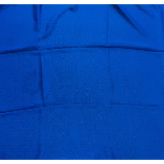 African Print, Chiffon Fabric - Solid Blue, ~2 Yards