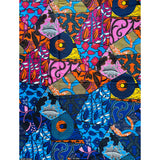African Fabric/ Ankara - Fuchsia, Orange, Blue, Yellow, Pink 'Kahina' Design, YARD or WHOLESALE