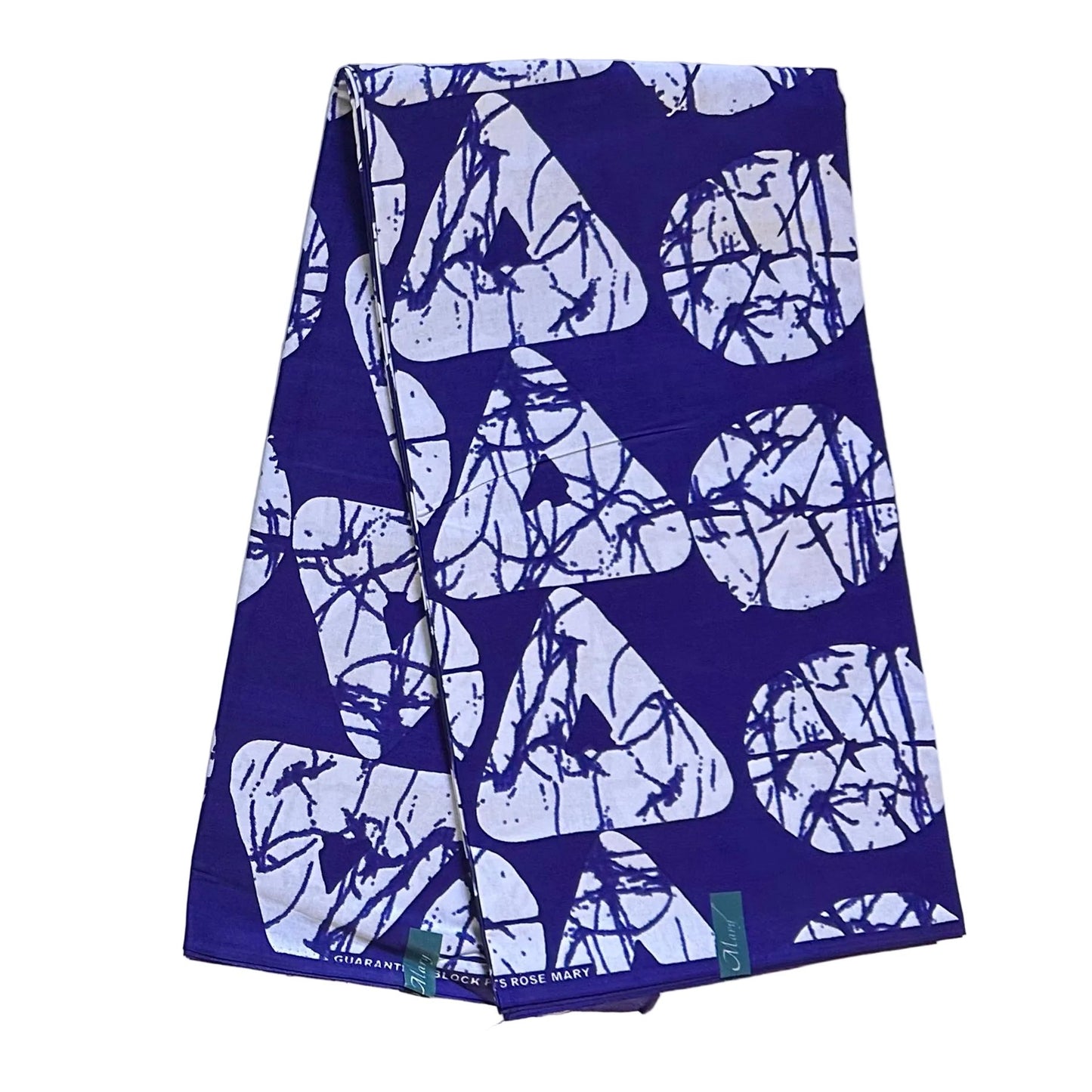 African Print Fabric/ Ankara - Shades of Blue 'House of Sankofa' Design, YARD or WHOLESALE