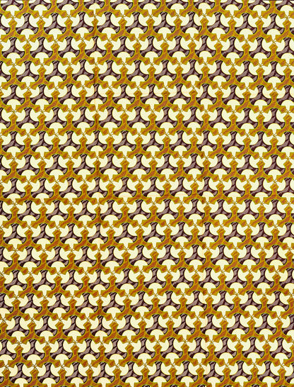 African Print Fabric/ Ankara - Cream, Green, Brown ‘The Family Treasurer' Design, YARD