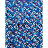African Print Fabric/Ankara - Blue, Dark Red 'Kaliso' Design, YARD or WHOLESALE