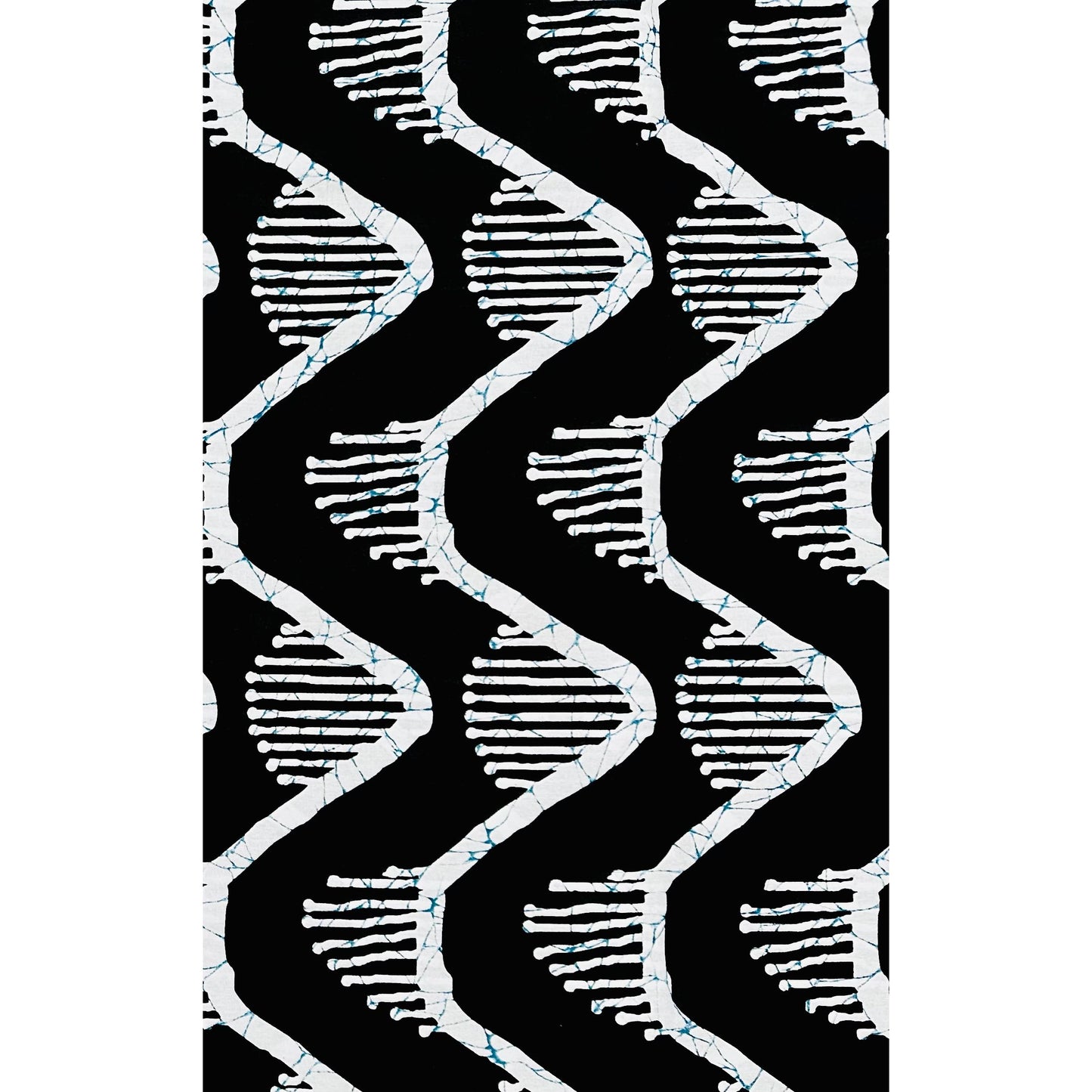 African Print Fabric/ Ankara - Black, White 'Bullseye' Design, YARD or WHOLESALE