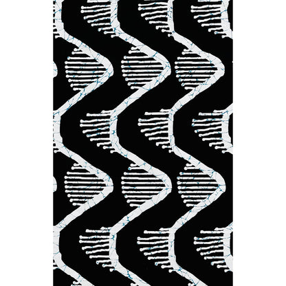 African Print Fabric/ Ankara - Black, White 'Bullseye' Design, YARD or WHOLESALE