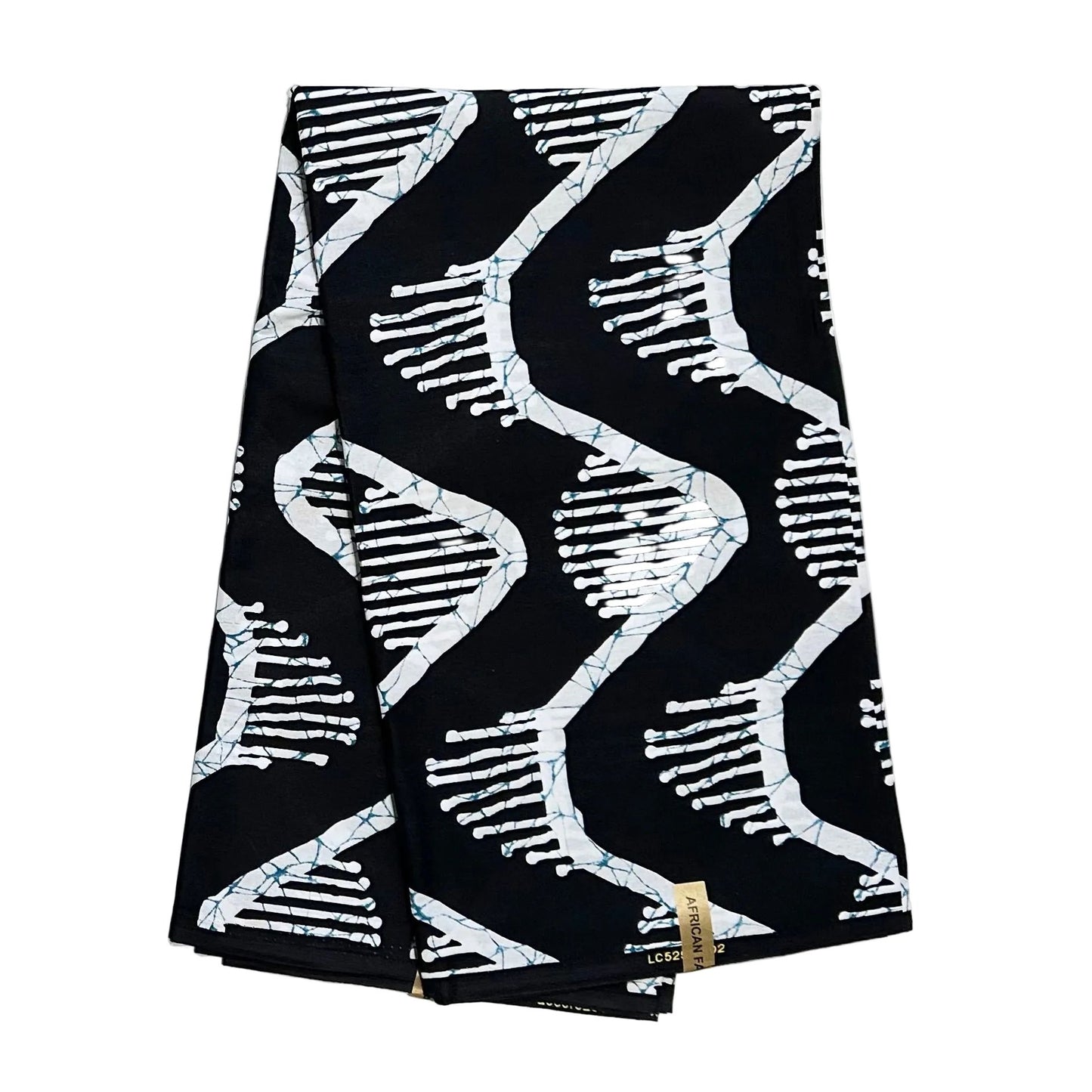 African Print Fabric/ Ankara - Black, White 'Bullseye' Design, YARD or WHOLESALE