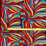 African Print Fabric/ Ankara - Red, Blue, Brown, Gray, Black 'Revolution” YARD or WHOLESALE