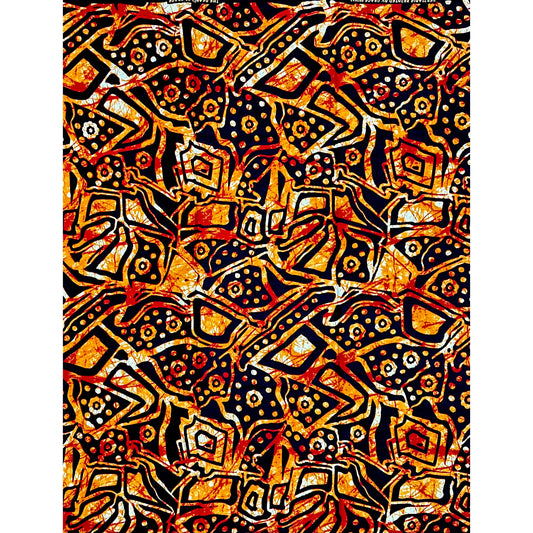 African Print Fabric/ Ankara - Shades of Brown 'Kòkòrò Ina' Design, YARD or WHOLESALE