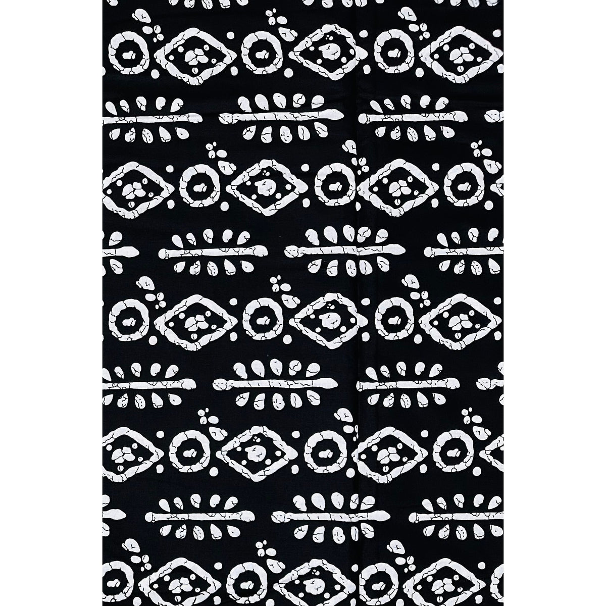 African Print Fabric/ Ankara - Black, White 'Simple Truths' Design, YARD or WHOLESALE