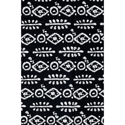 African Print Fabric/ Ankara - Black, White 'Simple Truths' Design, YARD or WHOLESALE