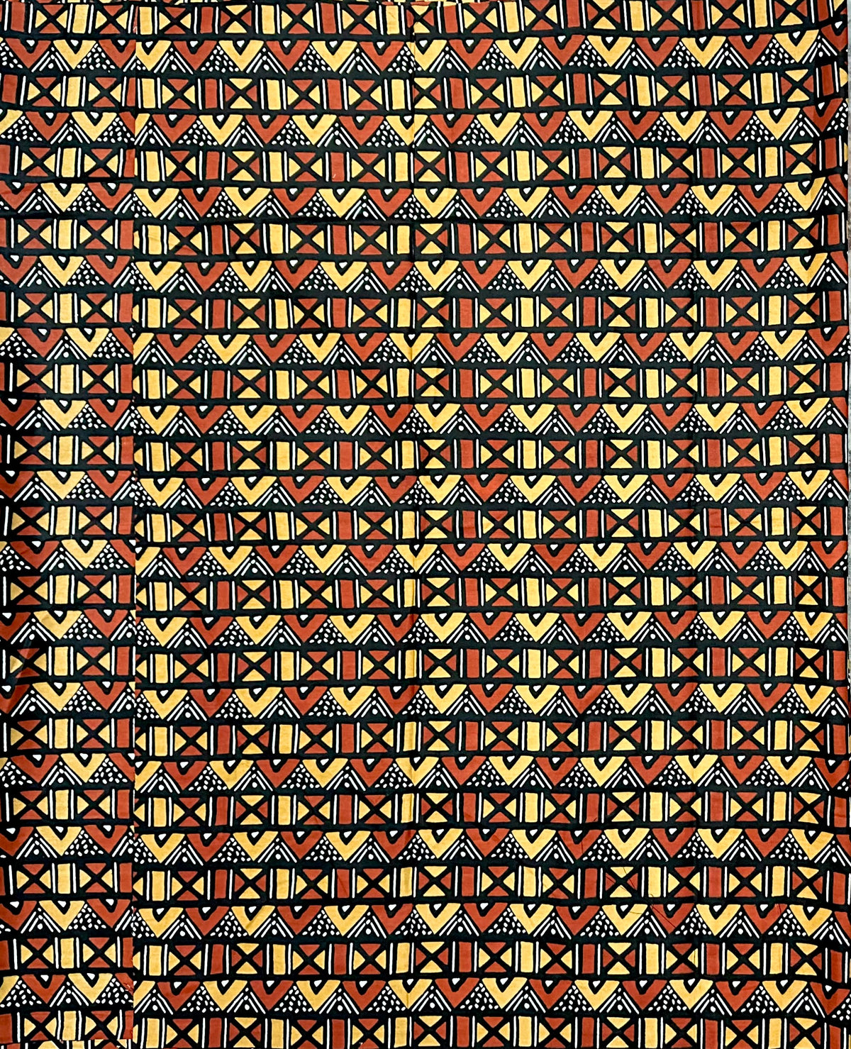 African Print Fabric/ Ankara - Brown, Beige, Black "Clay & Kin", YARD or WHOLESALE