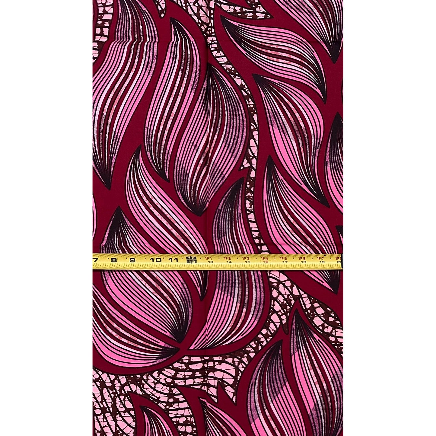 African Print Fabric/ Ankara - Pink, Red, Brown "High Standards" Design, Yard