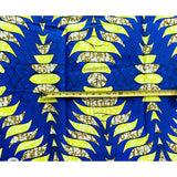 African Print Fabric/ Ankara - Blue, Brown, Yellow 'Duretti Lynx'
