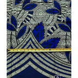 African Print Fabric/ Ankara - Green, Blue ‘Udo Zen,' YARD or WHOLESALE