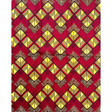 African Print Fabric/ Ankara - Red, Yellow, Brown ‘Amaya Zion'
