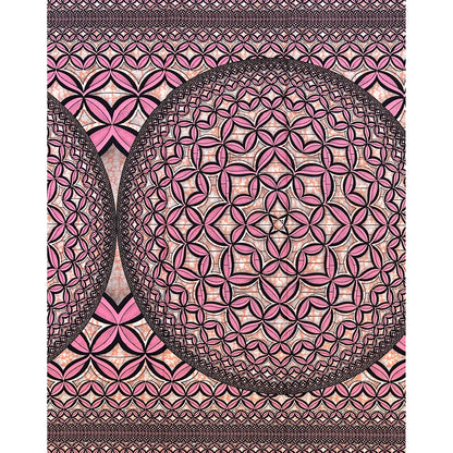 African Print Fabric/Ankara - Shades of Pink "Love + Joy" Design