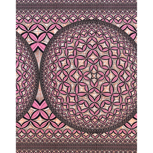 African Print Fabric/Ankara - Shades of Pink "Love + Joy" Design