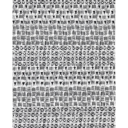African Print Fabric/ Ankara - White, Black 'Mark My Words' Design, YARD or WHOLESALE