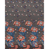 African Print Fabric/Ankara - Pink, Blue Brown "Impala Flower" Design