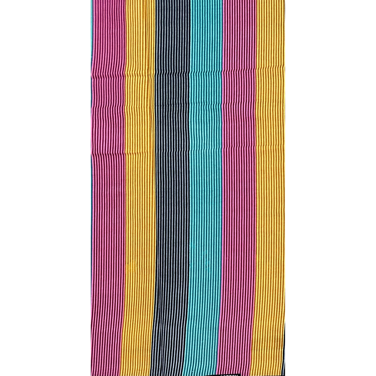 African Print Fabric/ Ankara - Red, Yellow, Green, Black 'Good Company', YARD or WHOLESALE