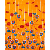African Print Fabric/ Ankara - Orange, Red, Blue 'Floral Cascade', YARD or WHOLESALE